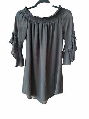 City Triangles Black Off-Shoulder Mini Dress